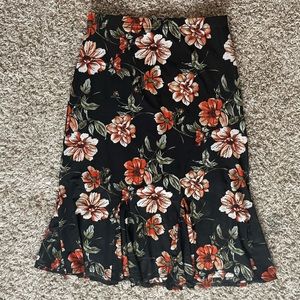 Floral skirt thigh length